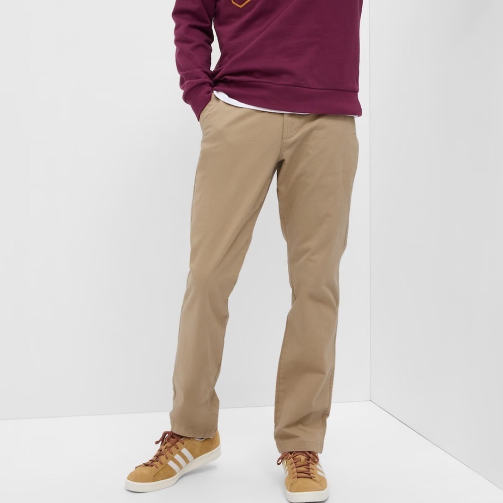 Gap Khakis Tailored Straight Fit Traditional Flat Front Size 34x34 NWOT